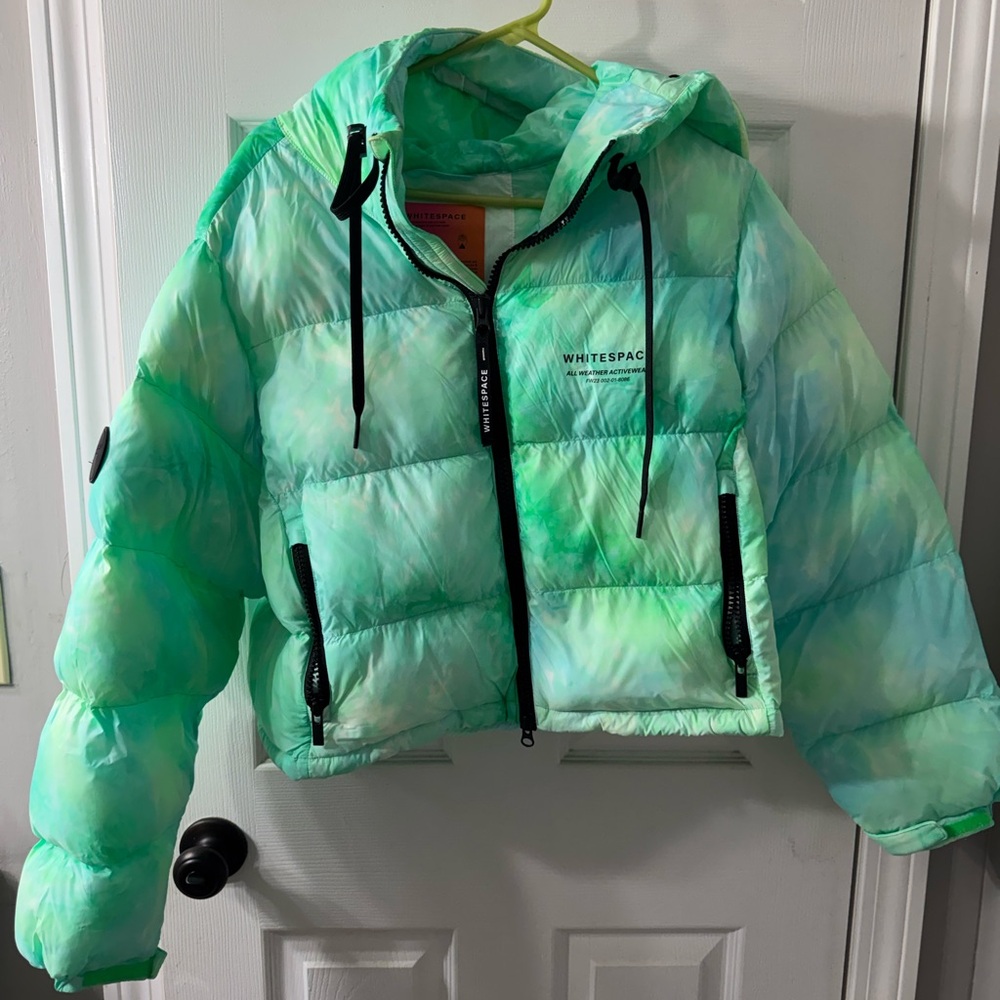 Women's Green Puffer Jacket